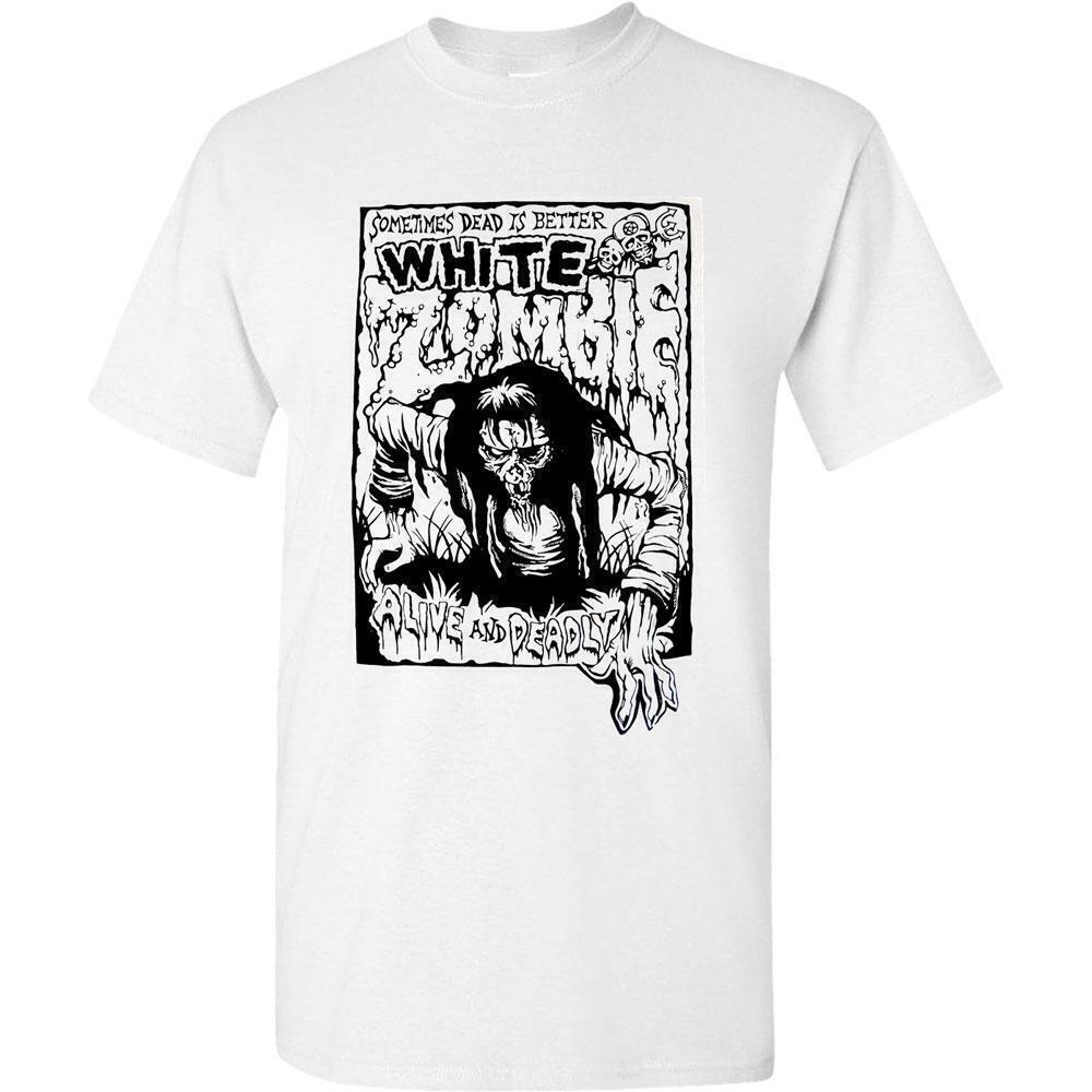 White Zombie Alive And Deadly Classic Adult T Shirt